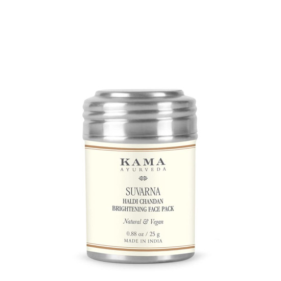 Kama Ayurveda Suvarna Haldi Chandan Brightening Face Pack - 25G, Beige, Sandalwood