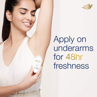 Dove Classic Women's Antiperspirant Deodorant Roll-On - 48-Hour Protection With ¼ Moisturizing Cream, 50ml (Pack Of 6)