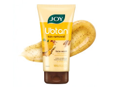 Joy Ubtan Tan Removal Face Wash 150ml | Detans & Brightens, Removes Dirt & Blemishes for a Natural Glowing Skin | Enriched With Turmeric, Saffron & Sandalwood | Suitable for All Skin Types