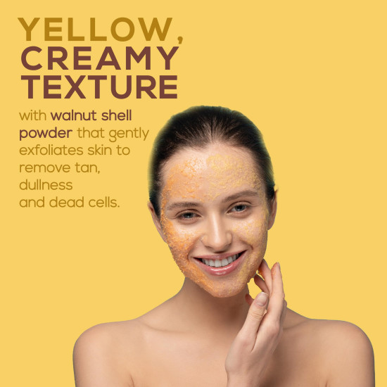 Joy Ubtan Tan Removal Face Wash 150ml | Detans & Brightens, Removes Dirt & Blemishes for a Natural Glowing Skin | Enriched With Turmeric, Saffron & Sandalwood | Suitable for All Skin Types