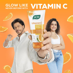 Joy Vitamin C Brightening Face Wash For Bright and Glowing Skin 150ml | Fades Blemishes and Restores Skin Barrier | Gentle Cleanser for All Skin Types