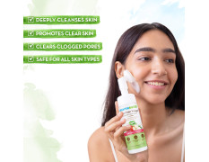 Mamaearth Apple Cider Vinegar Foaming Face Wash with Apple Cider Vinegar & Aloe Vera Water, ACV Foaming Face Wash with Brush for Deep Cleansing - 150ml