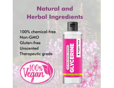 Organic Netra 100% Pure Vegetable Glycerine â€“ All-Natural, Chemical-Free Liquid Glycerine for Men and Women - Perfect Hair and Skin Moisturizer - Non-GMO, Gluten-Free, Therapeutic Grade 200ml