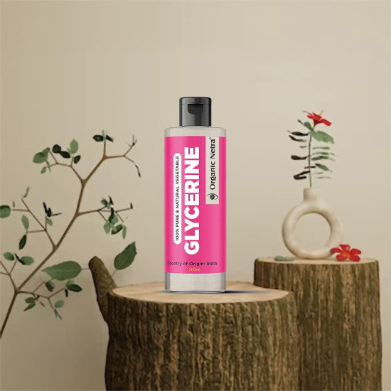 Organic Netra 100% Pure Vegetable Glycerine â€“ All-Natural, Chemical-Free Liquid Glycerine for Men and Women - Perfect Hair and Skin Moisturizer - Non-GMO, Gluten-Free, Therapeutic Grade 200ml