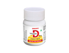 Bakson's Vitamin D Plus, Promotes Calcium Absorption, Bone Health, Muscle Strength & Boosts Immunity | Comes With Vitamin A,B,C & E for All Age Groups - (30 tab)