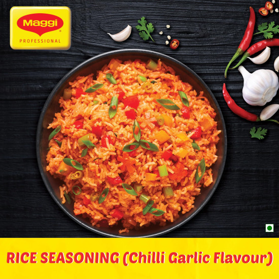 MAGGI Professional Rice Seasoning- Chilli Garlic Flavour, 200g Pouch (Easy to Make, Easy to Customize)