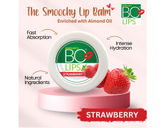 BOROLINE Bo Lips Nourishing Lip Balm | Strawberry Flavour With Natural Almond Oil | For Glossy Soft Lips (Pack of 3)