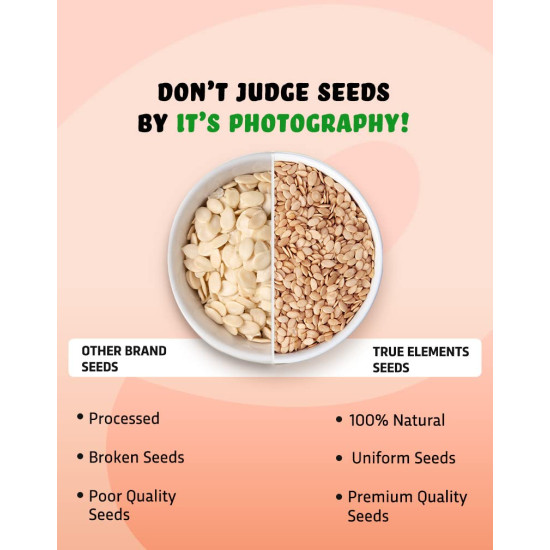 True Elements Watermelon Seeds 500g - High in Protein Seeds | Raw Watermelon Seeds for Eating | Magaj Seeds | Non - GMO | Raw seeds | Nutrients Rich | Source of Antioxidants