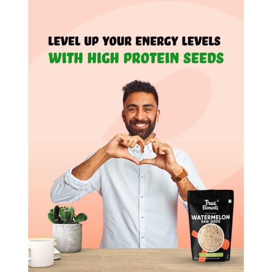 True Elements Watermelon Seeds 500g - High in Protein Seeds | Raw Watermelon Seeds for Eating | Magaj Seeds | Non - GMO | Raw seeds | Nutrients Rich | Source of Antioxidants