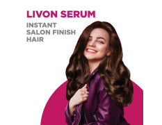 Livon Serum for Frizz-free, Smooth Hair, With Argan Oil & Vitamin E, 50 ml (Pack of 2), Transparent