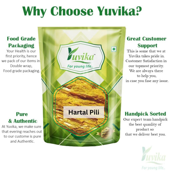 YUVIKA Hartal Pili - Hartaal Pili - Hadtaal Pili - Hartal Yellow (200 Grams)