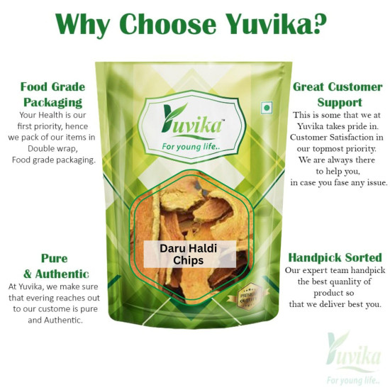 YUVIKA Daru Haldi Chips - Berberis Aristata (100 Grams)