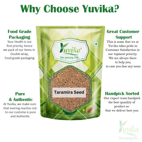 YUVIKA Taramira Seeds - Tarameera Seeds - Tara Mira Seeds - Brassica eruca (100 Grams)
