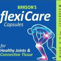 Bakson Flexicare Capsules For Strengthening Bones, Joints & Connective Tissues | Reduces Inflammation, Joint Stiffness, Improves Joint Mobility & Relieves Pain For Men & Women (30 Capsules)