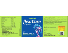 Bakson Flexicare Capsules For Strengthening Bones, Joints & Connective Tissues | Reduces Inflammation, Joint Stiffness, Improves Joint Mobility & Relieves Pain For Men & Women (30 Capsules)