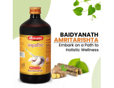 BAIDYANATH AYURVED Amritarishta - 450 Ml | Boost Digestive Strength and Appetite| Useful In Cough, Cold and In General Weakness | Liquid