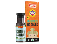 MasterChow Ramen Soup Noodle Pack - Ramen Noodles (300g) and Holy Basil Kinky Korean (220g) Cooking Sauce | No Artificial Color | Fresh From the Kitchen | Serves 4-5 Meals