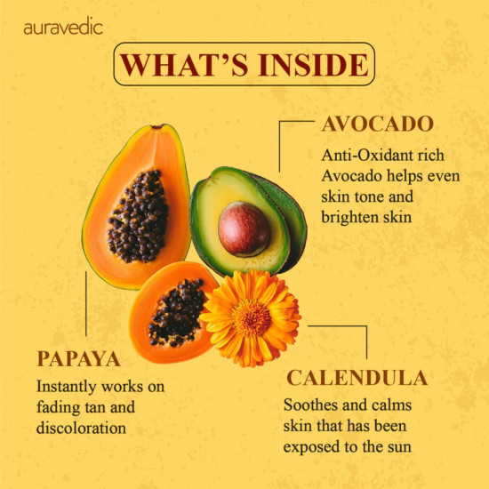 Auravedic Detan Cream for Tan Removal with Vitamin E Vitamin C Turmeric De Tan Cream for Suntan Removal 100g with Hyaluronic acid Alpha-Arbutin After Sun Niacinamide moisturizer for Women Men Auravedic Detan Cream for Tan Removal with Vitamin E Vitamin C Turmeric De Tan Cream for Suntan Removal 100g with Hyaluronic acid Alpha-Arbutin After Sun Niacinamide moisturizer for Women Men