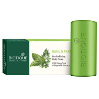 Biotique Basil & Parsley Revitalizing Bathing Bar| Ayurvedic and Organically Pure| Maintains Skin’s Natural pH |100% Botanical Extracts| Suitable for All Skin Types | 150gm (Pack Of 2)