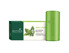 Biotique Basil & Parsley Revitalizing Bathing Bar| Ayurvedic and Organically Pure| Maintains Skin’s Natural pH |100% Botanical Extracts| Suitable for All Skin Types | 150gm (Pack Of 2)