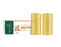 Biotique Almond Oil Nourishing Bathing Bar| Ayurvedic and Organically Pure| Maintains Skin’s Natural pH |100% Botanical Extracts| Suitable for All Skin Types | 150gm (Pack Of 2)