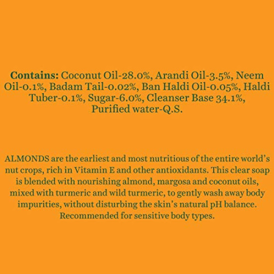 Biotique Almond Oil Nourishing Bathing Bar| Ayurvedic and Organically Pure| Maintains Skin’s Natural pH |100% Botanical Extracts| Suitable for All Skin Types | 150gm (Pack Of 2)