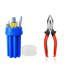IONIX Hand Tool Set, Tool Set for Home use, Tool kit for Home use, Essential Tool kit for Home, Tool Set for Home use (Screwdriver and Plier Set)
