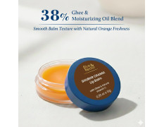 Blue Nectar Shubhr Orange Lip Balm & Gloss with Ghee And Natural Vitamin C for Dry Chapped Lips|100% Ayurvedic|Paraben & Sulphate Free| (10g, 10 Herbs)