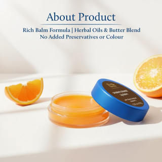Blue Nectar Shubhr Orange Lip Balm & Gloss with Ghee And Natural Vitamin C  for Dry Chapped Lips|100% Ayurvedic|Paraben & Sulphate Free| (10g, 10  Herbs) - Bazaar5.com | One Stop Indian Shop