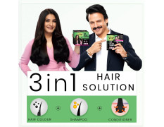 VIP Hair Colour Shampoo Pack (Black, 40 ml (Pack of 3))