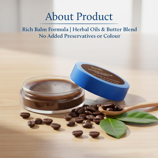 Blue Nectar Shubhr Coffee Lip Balm with Ghee for dryness and lips brightening |100% Ayurvedic|Paraben & Sulphate Free| (10g, 10 Herbs)