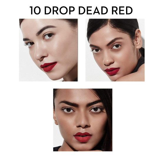 SUGAR Cosmetics Smudge Me Not Liquid Lipsticks for Women | Transferproof & Waterproof | Lasts 12+ Hours | Matte Lipstick | 1.1ml - 10 Drop Dead Red SUGAR Cosmetics Smudge Me Not Liquid Lipsticks for Women | Transferproof & Waterproof | Lasts 12+ Hours | Matte Lipstick | 1.1ml - 10 Drop Dead Red