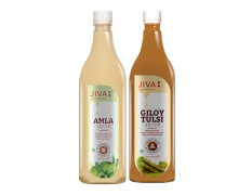 Jiva Amla Juice Combo (Giloy Tulsi & Amla Juice) | Immunity Booster | Helps In Digestion | Enhance Hair, Skin & Eye Health - 1L Each (Pack Of 2)