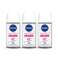 Nivea Deodorant Roll On, Whitening Smooth Skin For Women, 50ml (Pack Of 3)