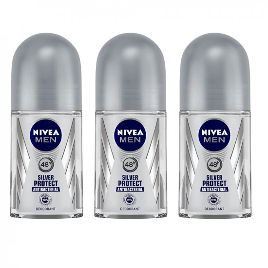 Nivea Silver Protect Deodorant Roll On for Men, 150 milliliters