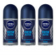 Nivea Fresh Active Deodorant Roll On for Men, 50ml, (Pack of 3)