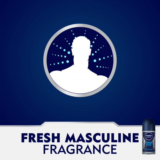 Nivea Fresh Active Deodorant Roll On for Men, 50ml, (Pack of 3)