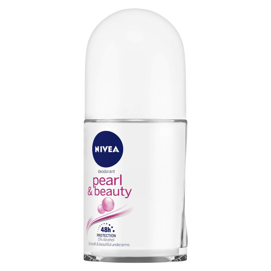 NIVEA Pearl and Beauty 50ml Deo Roll On (Pack of 3) | With Pearl Extracts & Avocado Oil| 48 H Smooth & Beautiful Underarms| 0% Alcohol | For Women