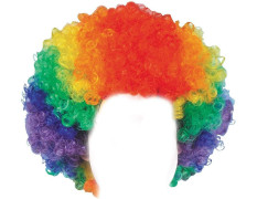 Bazaar5.com  70's Curly Clown Funky Disco Afro Malinga Wig for Men and Women (Multicolor)