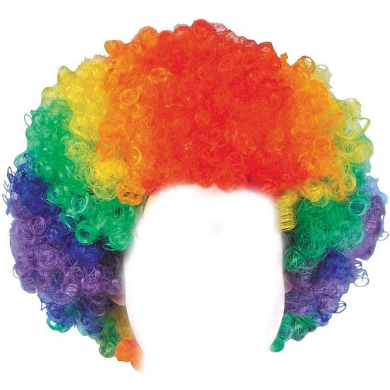 Bazaar5.com 70's Curly Clown Funky Disco Afro Malinga Wig for Men and Women (Multicolor) Bazaar5.com 70's Curly Clown Funky Disco Afro Malinga Wig for Men and Women (Multicolor)