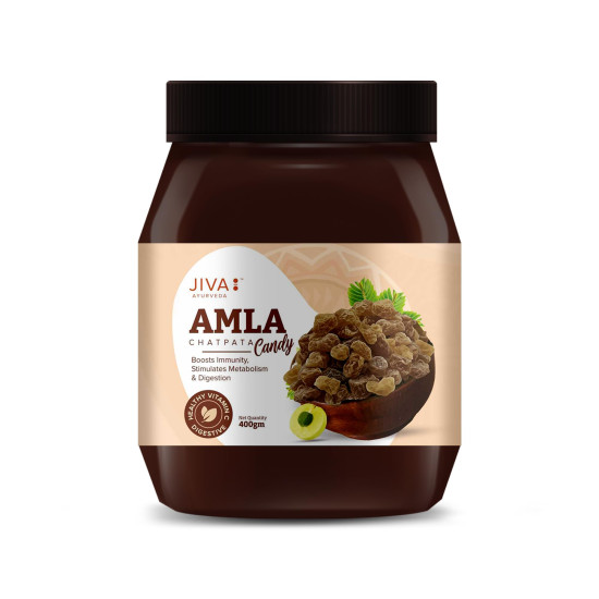 Jiva Amla Chatpata Candy 400gm | Rich In Dietary Fibres & Vitamin C, Boosts Immunity, Supports Healthy Digestion (Pack Of 2)