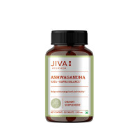 Jiva Ashwagandha Tablet - 120 Tablets | Ayurvedic Ashwagandha Supplement for Body, Boost Energy & Immunity, Stress Relief, Rejuvenates Mind, Improves Strength | Helpful in Kapha & Vata Doshas