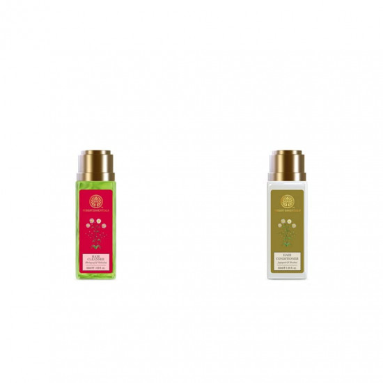 Forest Essentials Hair Cleanser Bhringraj and Shikakai, 50ml & Forest Essentials Hair Conditioner, Japapatti and Brahmi, 50ml
