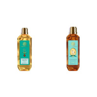 Forest Essentials Organic Cold Pressed Coconut Virgin Oil & Dasapushpadi Baby Hair and Body Wash - Nourishing Natural Care