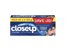 Closeup Cool Breeze Toothpaste| Instant Freshness | From India's No. 1 Gel Toothpaste| upto 12 hrs fresh breath & white teeth | 300g