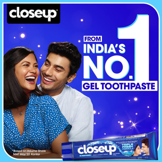 Closeup Cool Breeze Toothpaste| Instant Freshness | From India's No. 1 Gel Toothpaste| upto 12 hrs fresh breath & white teeth | 300g