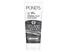 POND'S Pure Detox Mineral Clay Activated Charcoal, 4X Oil Absorbing, Detoxifying, Clay Mask For Oil Free Instant Glow, Face Mask 90 g