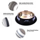 Pets Empire Dog Bowl| Anti-Skid Stainless Steel Bowls for Puppy and Cat | Food & Water Bowl | Cat Bowl | Gifts for Dogs Birthday | Black & Grey Color Combo, Medium Size - 700ml