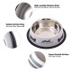 Pets Empire Dog Bowl| Anti-Skid Stainless Steel Bowls for Puppy and Cat | Food & Water Bowl | Cat Bowl | Gifts for Dogs Birthday | Black & Grey Color Combo, Medium Size - 700ml