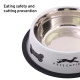 Pets Empire Dog Bowl| Anti-Skid Stainless Steel Bowls for Puppy and Cat | Food & Water Bowl | Cat Bowl | Gifts for Dogs Birthday | Black & Grey Color Combo, Medium Size - 700ml